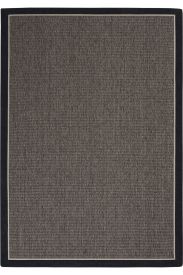 Grey Charcoal Sisal85 Bordered Jute & Sisal Outdoor Area Rug