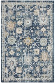 Zaraf85 Blue Multicolour Floral Area Rug