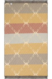 Lovely85 Yellow Grey Geometric Chevron Indoor Rug