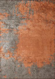 Wanderlust Orange Brown Abstract Area Rug