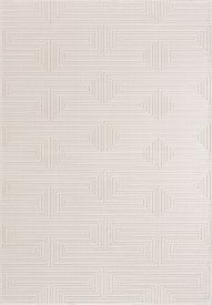 Ethereal Cream Geometric Bedroom Rug