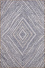 Baskili Cream Grey Geometric Patterned Living Room Rug