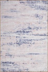 Baskili Pink Charcoal Abstract Indoor Rug