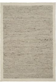 Woptil Beige & Grey Bordered Bedroom Rug
