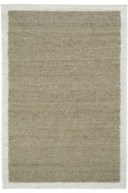 Woptil Brown & Cream Bordered Living Room Rug