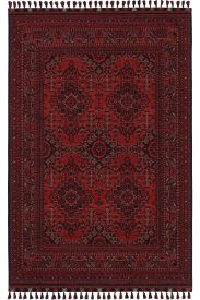 Aptolias Persian & Oriental Red Black Bedroom Rug