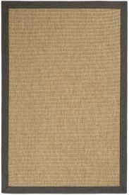Sipatal Jute & Sisal Bordered Brown Black Outdoor Area Rug