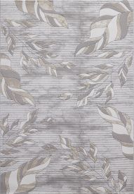 Quenari Grey Cream Floral Area Rug
