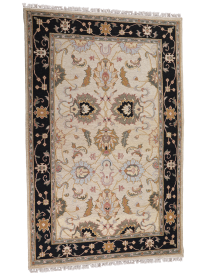 Traditional Beige Persian  Oriental Hand-Knotted Rug