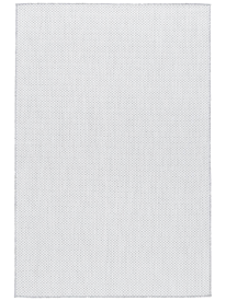 Fesco Plain White Grey Outdoor Area Rug