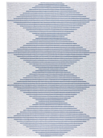 Fesco Grey Blue Patterned Outdoor Area Rug