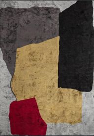 Luminary Grey Brown Abstract Modern Rug