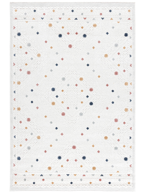 Sandu Cream Multicolour Modern Patterned Living Room Rug