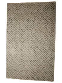 Modern Grey Harmony Hand-Tufted Abstract Rug