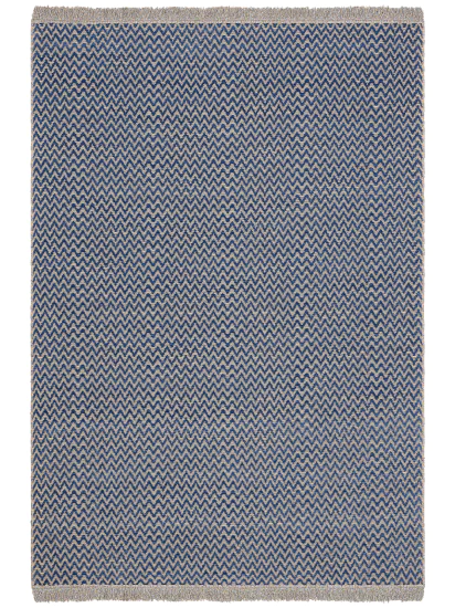 Legacy Blue Chevron Living Room Rug